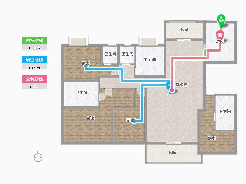 广东省-汕尾市-瑞城花园-176.34-户型库-动静线