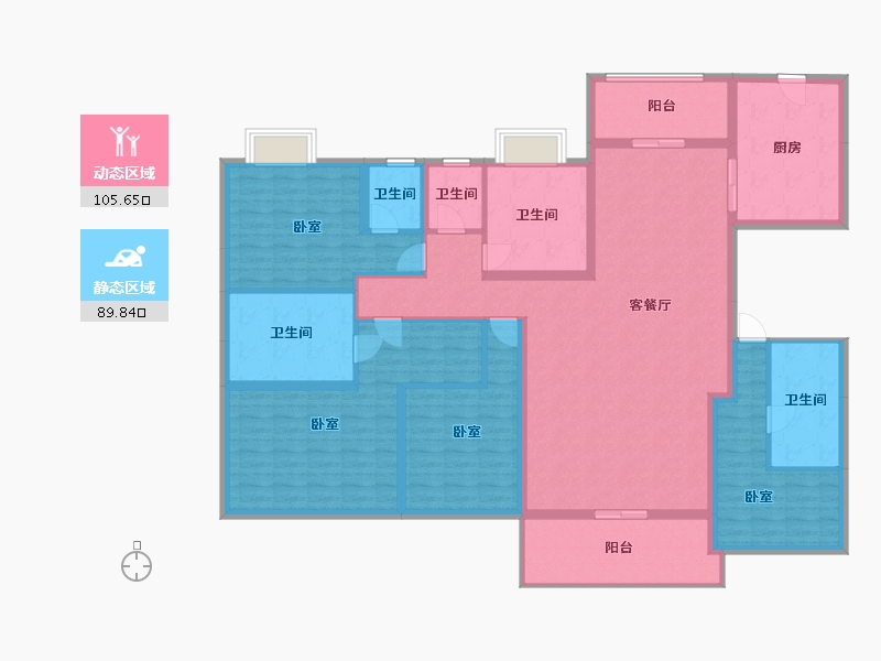 广东省-汕尾市-瑞城花园-176.34-户型库-动静分区