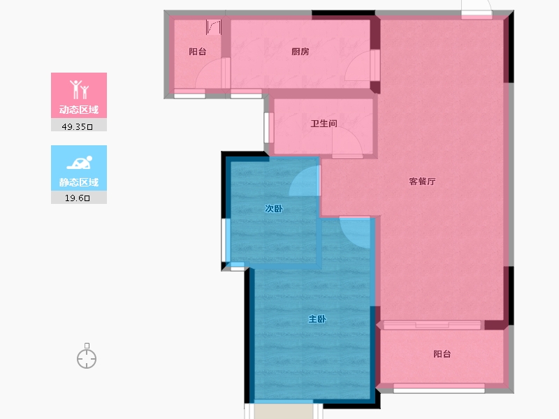 吉林省-长春市-恒大檀溪郡-61.19-户型库-动静分区