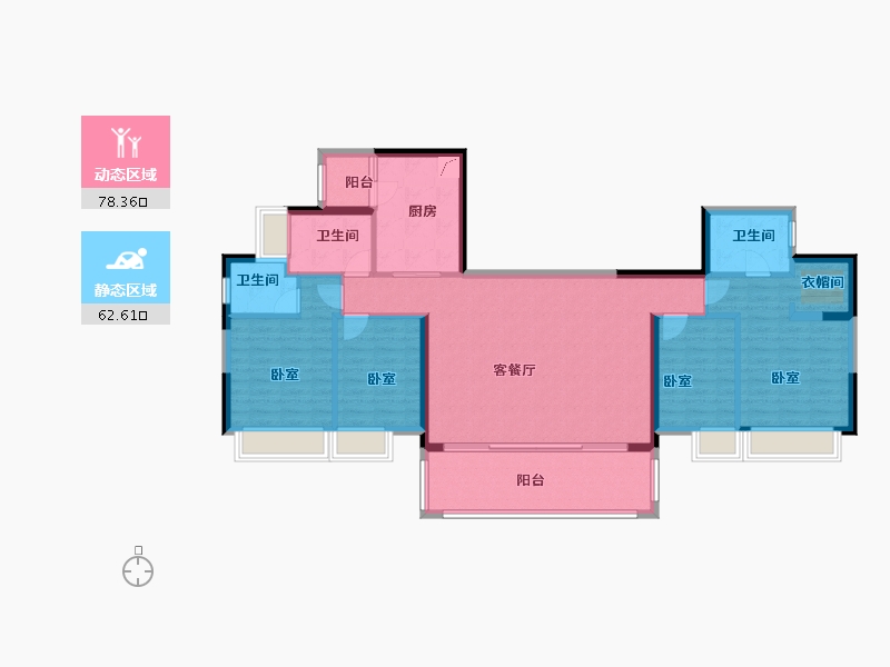 广东省-阳江市-粤沛森林湖-127.17-户型库-动静分区