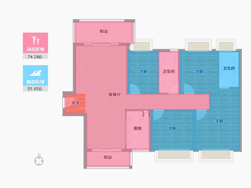 广东省-湛江市-山湖海上城-116.73-户型库-动静分区