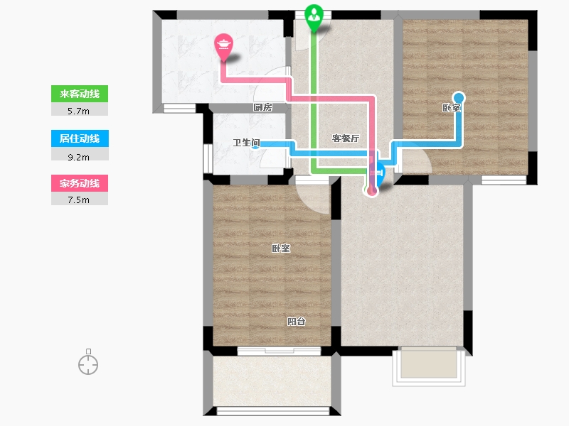 河南省-商丘市-河畔新城-72.06-户型库-动静线