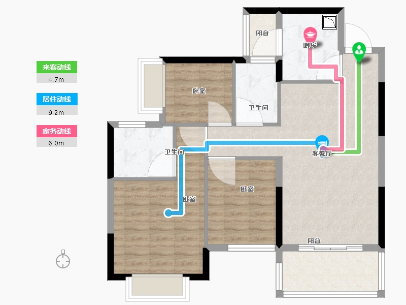 广东省-广州市-恒大郦湖城-83.01-户型库-动静线