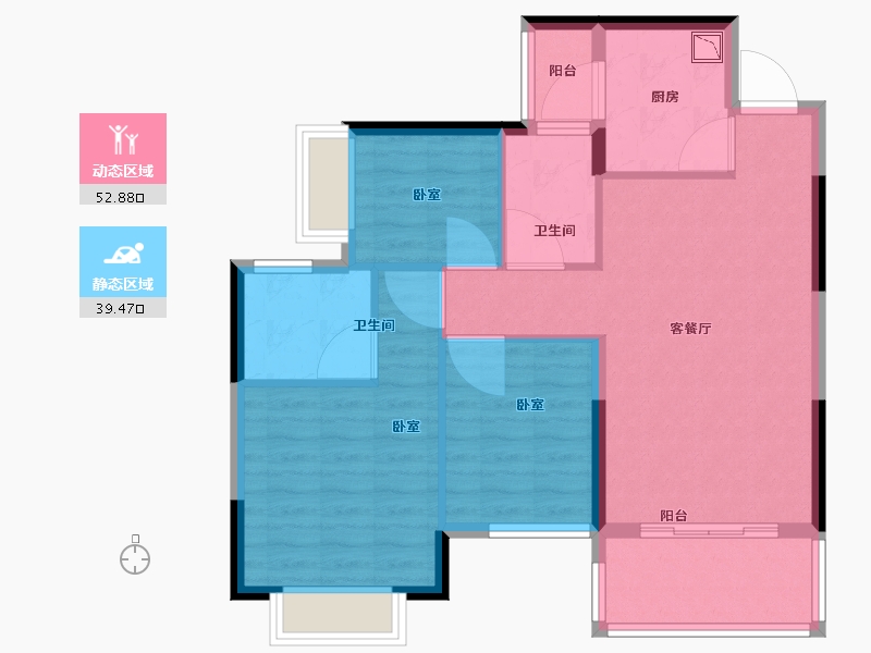 广东省-广州市-恒大郦湖城-83.01-户型库-动静分区