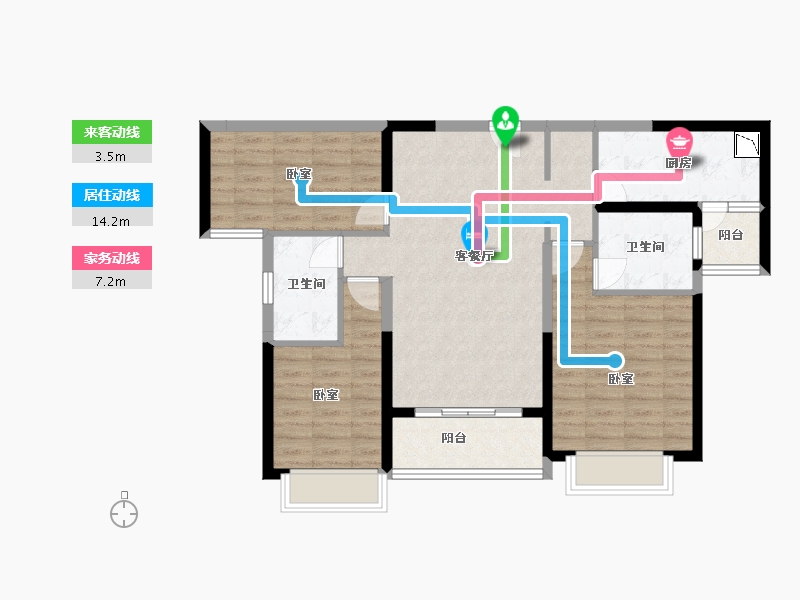 广东省-广州市-恒大郦湖城-89.09-户型库-动静线