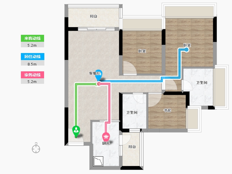 广东省-广州市-保利罗兰国际-82.00-户型库-动静线