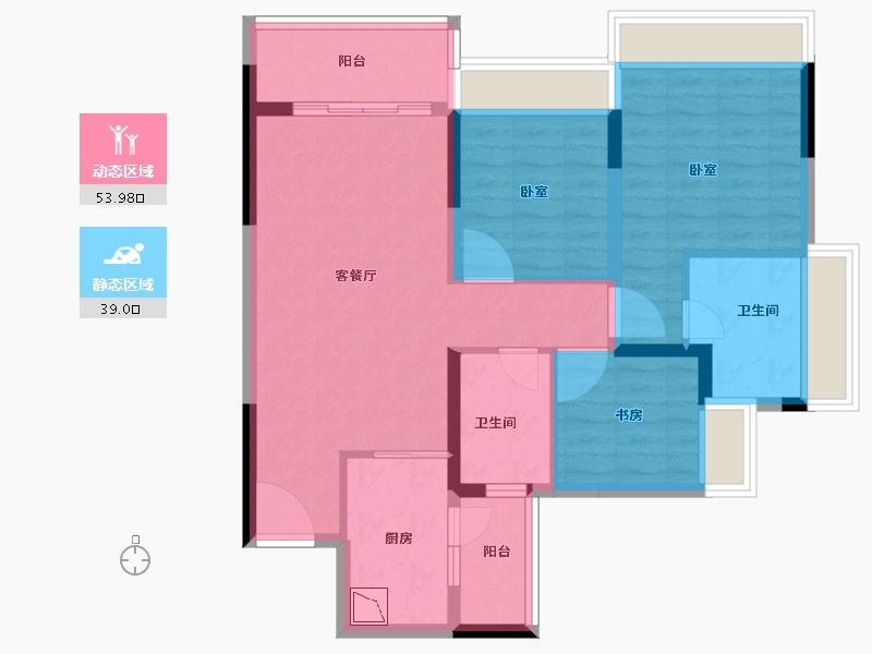 广东省-广州市-保利罗兰国际-82.00-户型库-动静分区