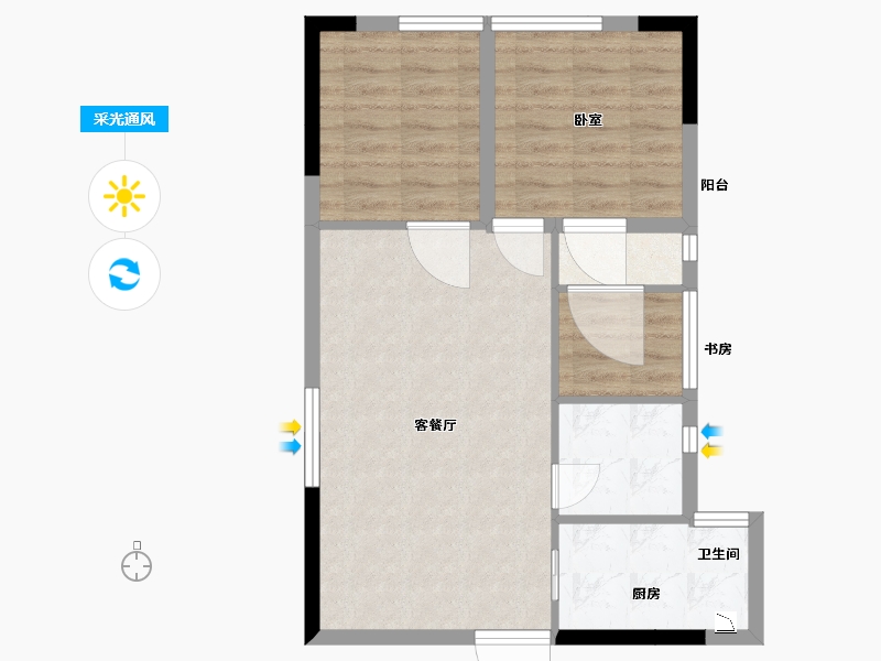 广东省-深圳市-君胜熙珑山-61.16-户型库-采光通风