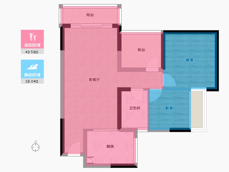 广东省-深圳市-香莎公馆-59.49-户型库-动静分区