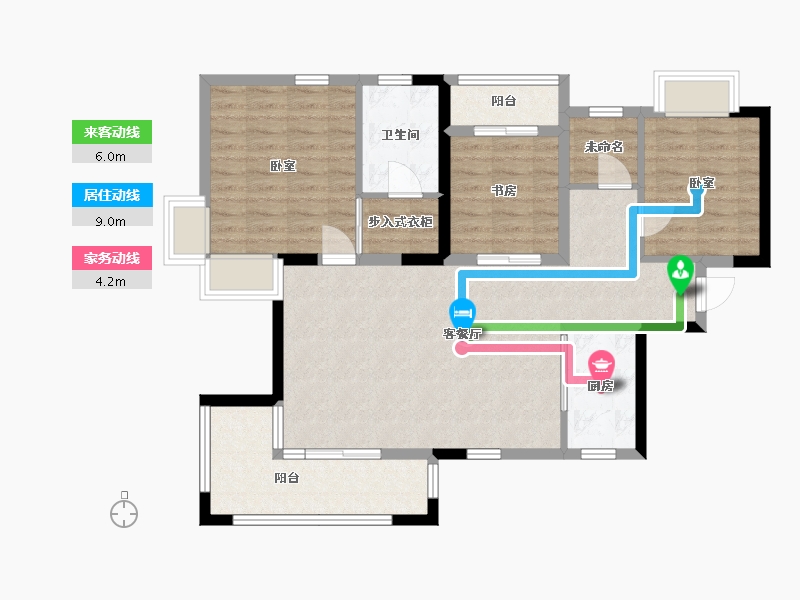 湖南省-岳阳市-万象瑞城-91.84-户型库-动静线