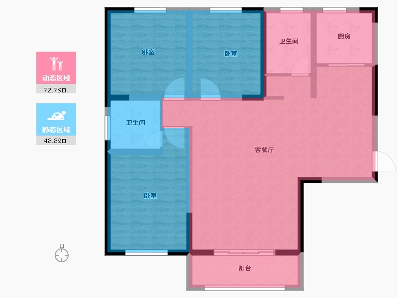 河南省-商丘市-金翰苑-109.56-户型库-动静分区