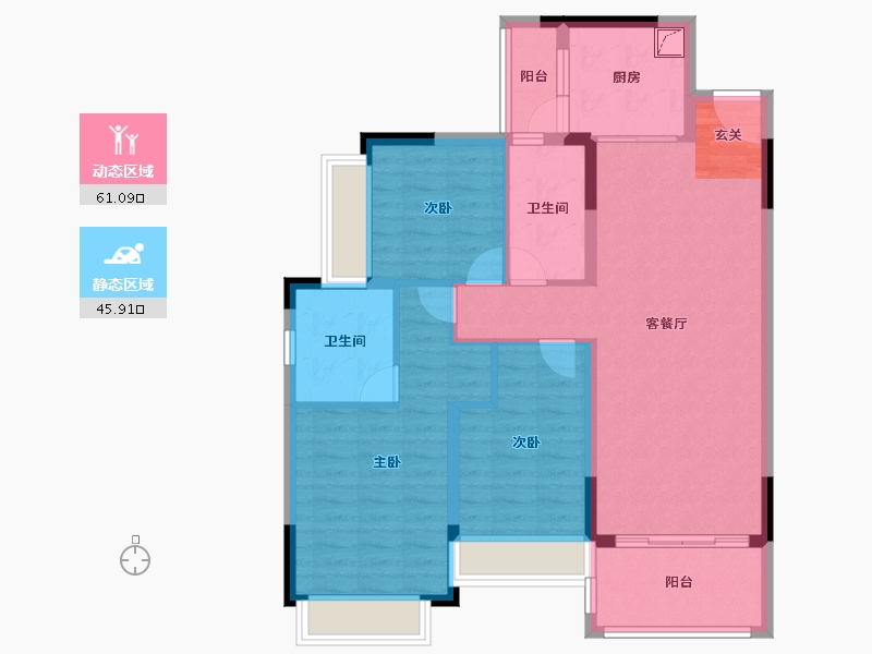 广东省-湛江市-山湖海上城-95.58-户型库-动静分区