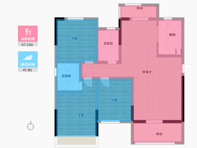 河南省-周口市-建业迎宾上院-100.00-户型库-动静分区