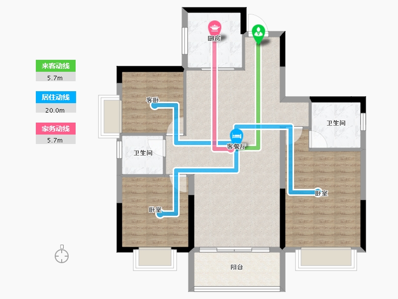 湖南省-衡阳市-万象城-95.97-户型库-动静线