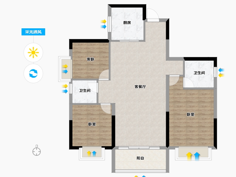 湖南省-衡阳市-万象城-95.97-户型库-采光通风