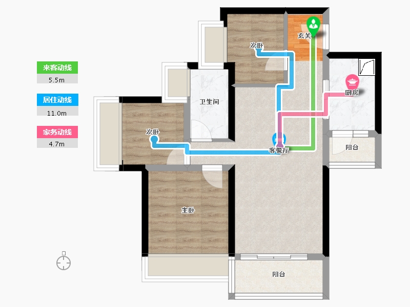 广东省-惠州市-星河荣域-63.72-户型库-动静线