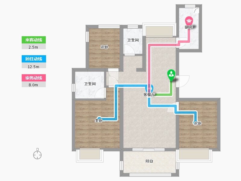 江苏省-南京市-创维乐活城-82.00-户型库-动静线