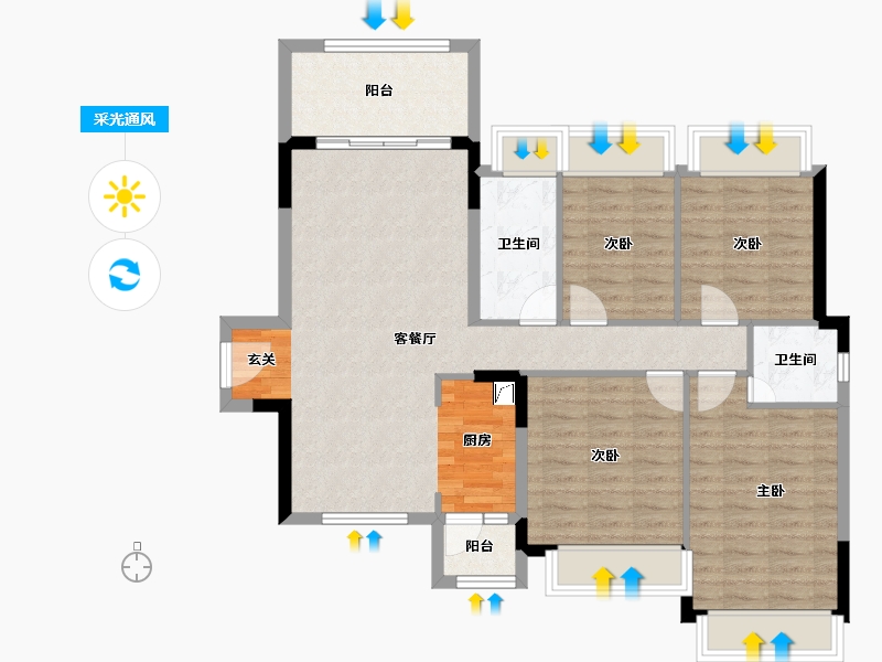 广东省-湛江市-山湖海上城-98.32-户型库-采光通风