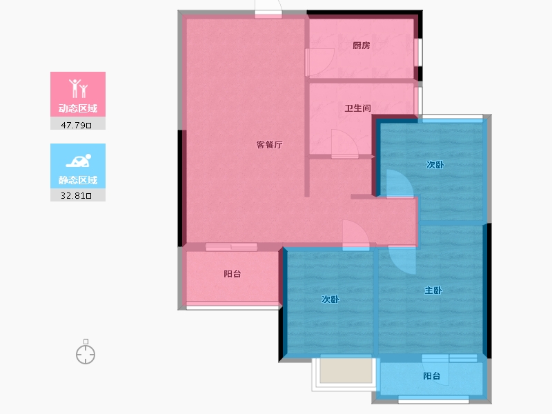 湖北省-武汉市-中建东湖锦城-71.73-户型库-动静分区