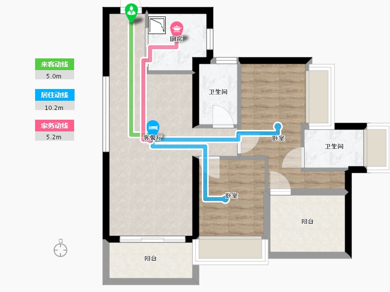 广东省-深圳市-特发天鹅湖畔-65.70-户型库-动静线