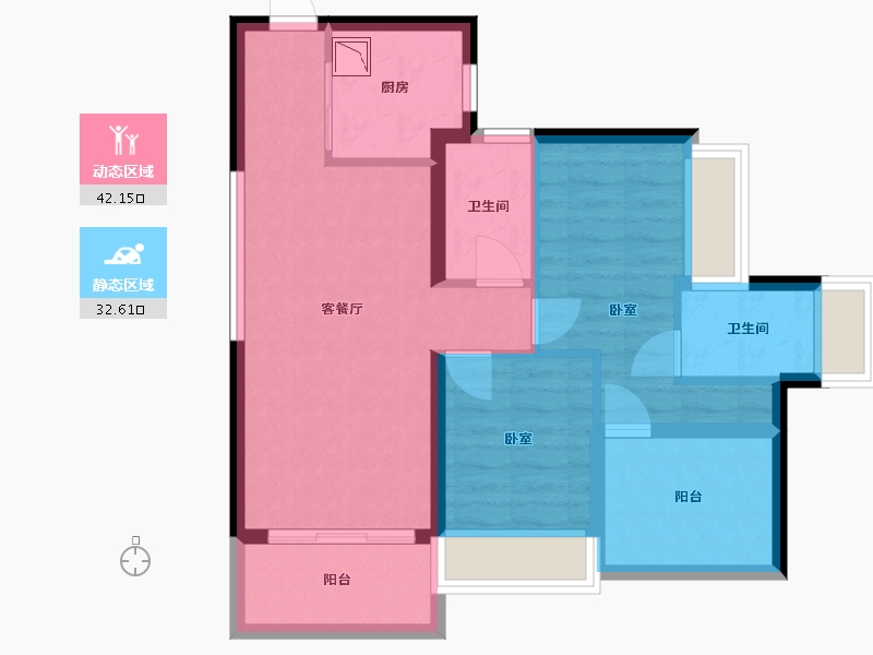 广东省-深圳市-特发天鹅湖畔-65.70-户型库-动静分区