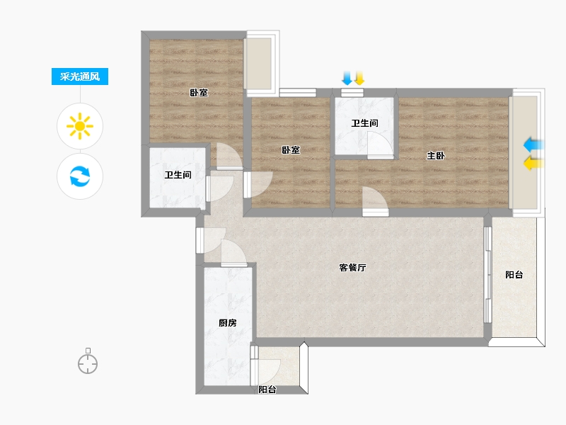 贵州省-安顺市-安顺百里城-79.14-户型库-采光通风