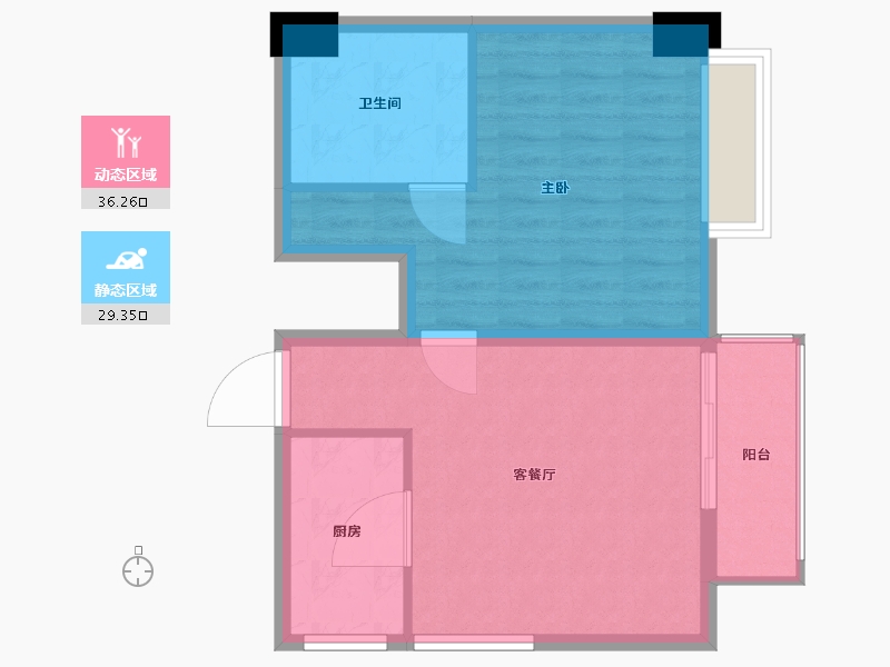 福建省-莆田市-阳光一百凤凰广场-59.01-户型库-动静分区