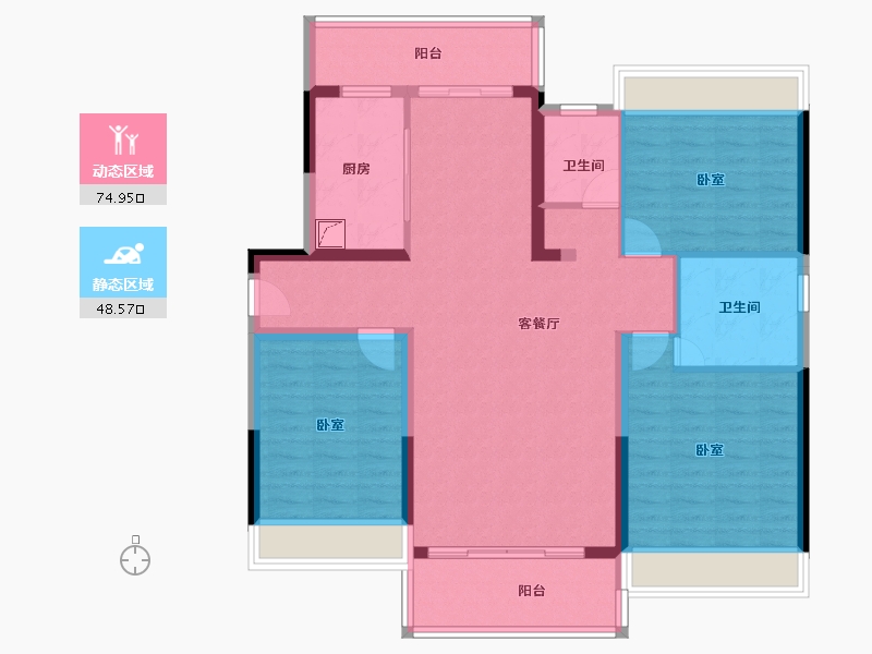 广东省-阳江市-凯旋华府-110.95-户型库-动静分区