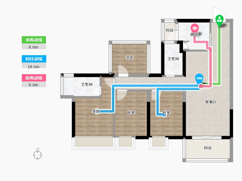 广西壮族自治区-贺州市-龙光玖誉湖-88.15-户型库-动静线