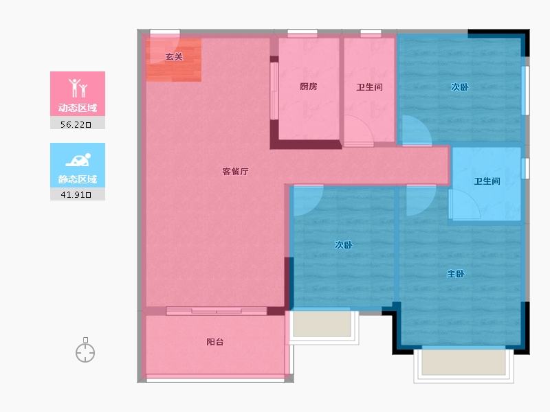 广东省-湛江市-海伦堡·御园-89.00-户型库-动静分区