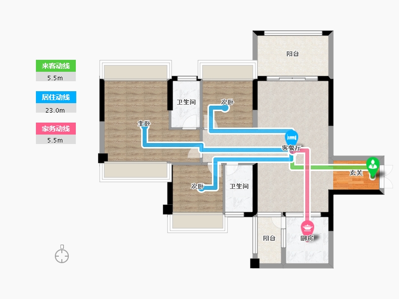 广东省-湛江市-地标海东广场-92.04-户型库-动静线