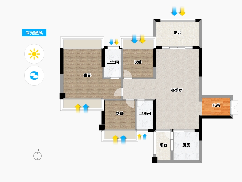 广东省-湛江市-地标海东广场-92.04-户型库-采光通风