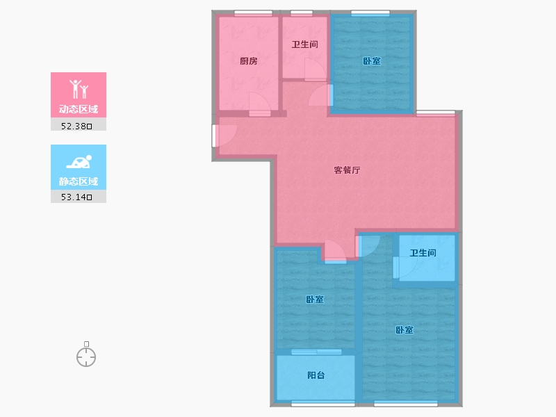 江苏省-徐州市-宏利达金水湾-94.00-户型库-动静分区