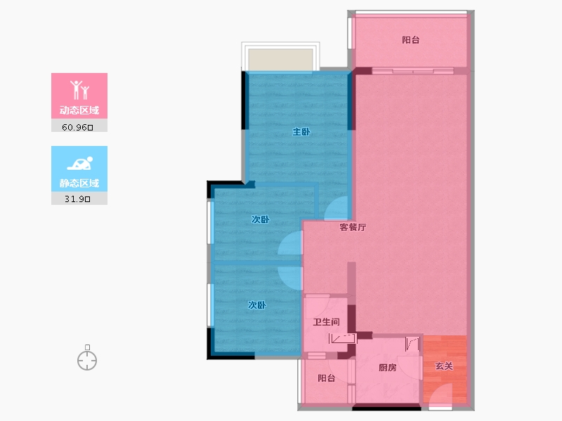 广东省-湛江市-海伦堡·御园-83.01-户型库-动静分区