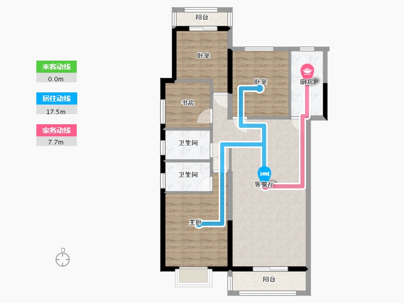 湖北省-武汉市-中建东湖锦城-95.15-户型库-动静线