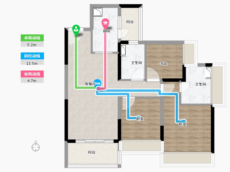 广东省-广州市-保利罗兰国际-82.00-户型库-动静线