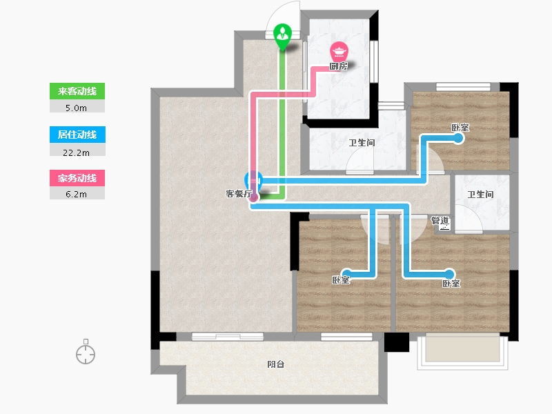 湖南省-衡阳市-衡阳罗马都市-84.97-户型库-动静线