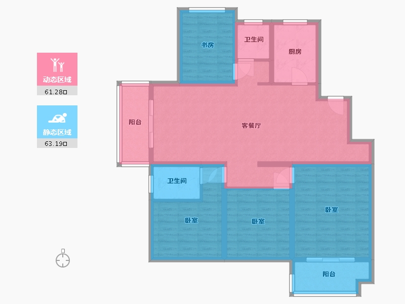 江苏省-徐州市-滨河美景-111.02-户型库-动静分区