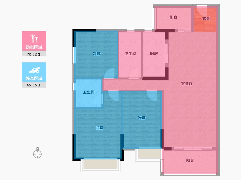 广东省-湛江市-海伦堡·御园-104.60-户型库-动静分区