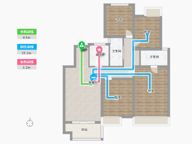 江苏省-徐州市-滨河美景-99.00-户型库-动静线