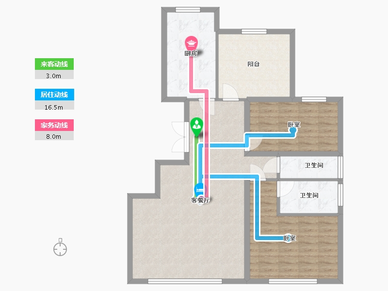 宁夏回族自治区-银川市-舜天嘉园-93.03-户型库-动静线