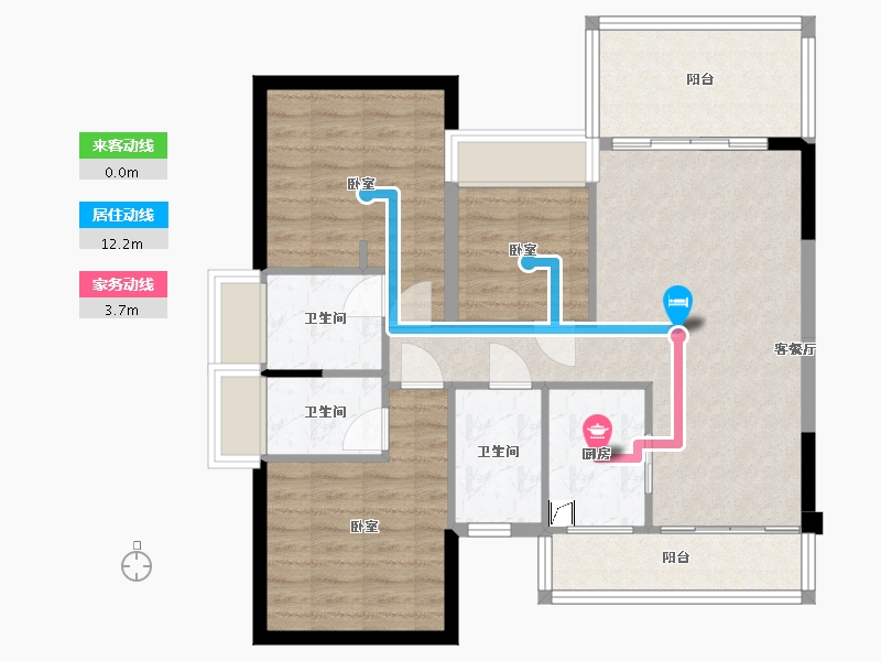 广东省-清远市-康怡江畔华府-86.69-户型库-动静线