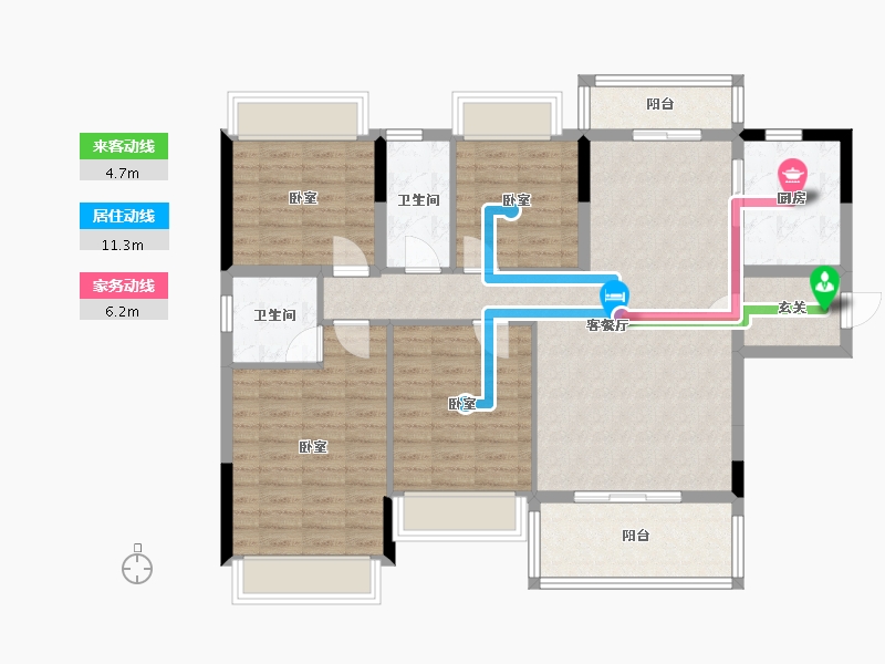 广东省-河源市-西环壹号院-107.37-户型库-动静线