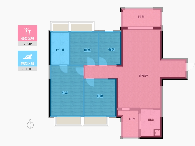 广东省-阳江市-粤沛森林湖-98.79-户型库-动静分区