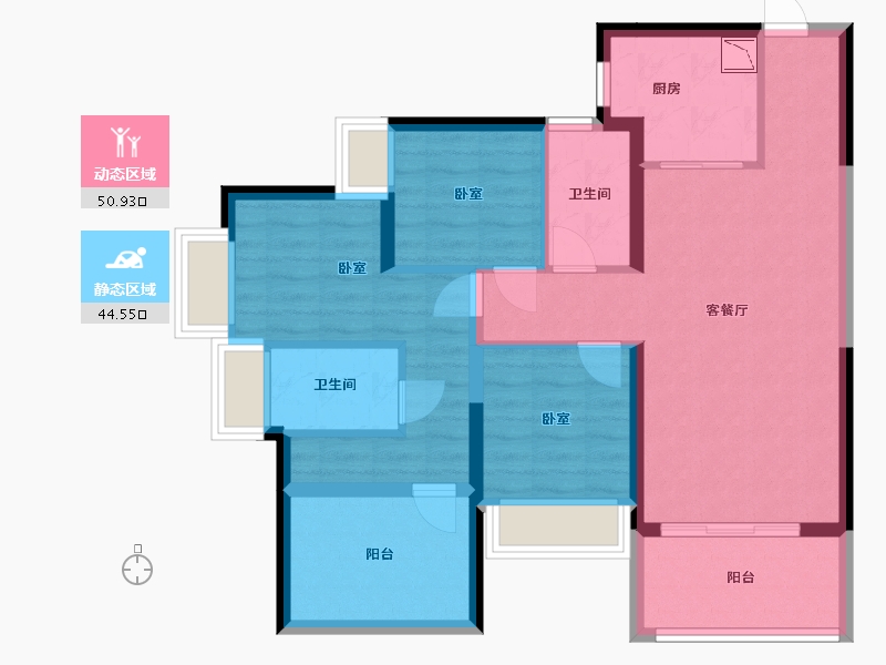 广东省-深圳市-特发天鹅湖畔-84.28-户型库-动静分区