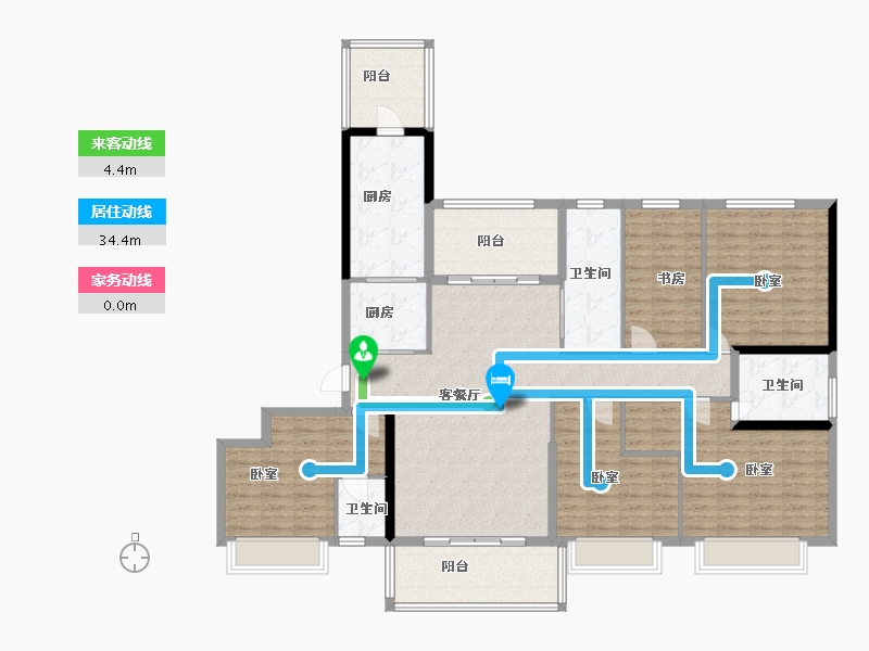 广东省-河源市-碧桂园·公园上城-161.53-户型库-动静线