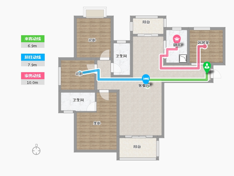 福建省-泉州市-海宸尊域-128.01-户型库-动静线