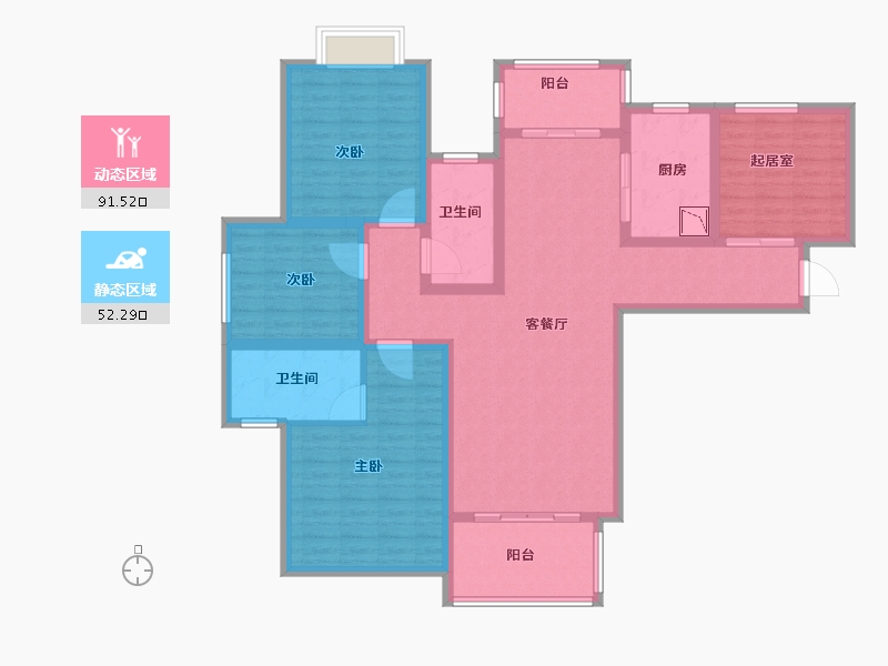 福建省-泉州市-海宸尊域-128.01-户型库-动静分区