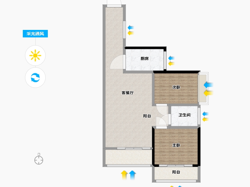 福建省-莆田市-润家新天地-110.00-户型库-采光通风