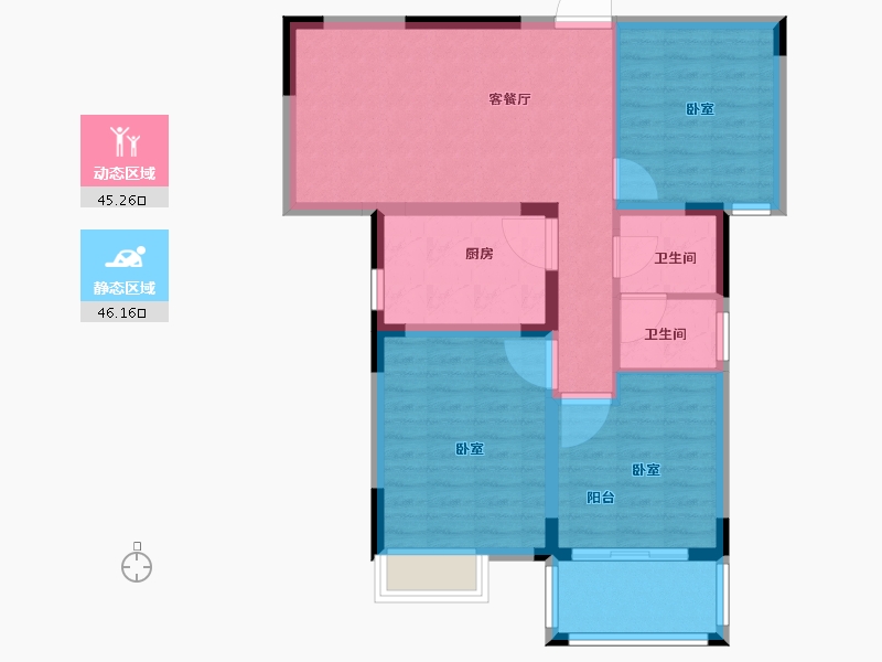 河南省-商丘市-河畔新城-81.89-户型库-动静分区